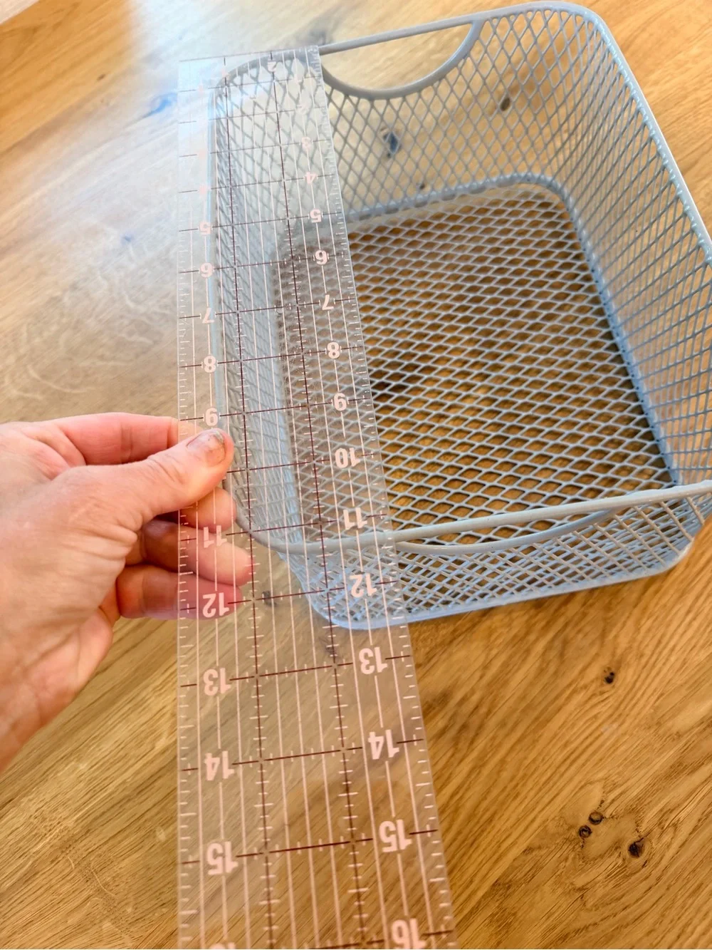 Light Gray Metal Mesh Storage Basket - Home Accents